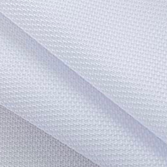 Biscaynebay Textured Fabric Round Tablecloth 60 In Dia White Water Resistant - Picture 5 of 7